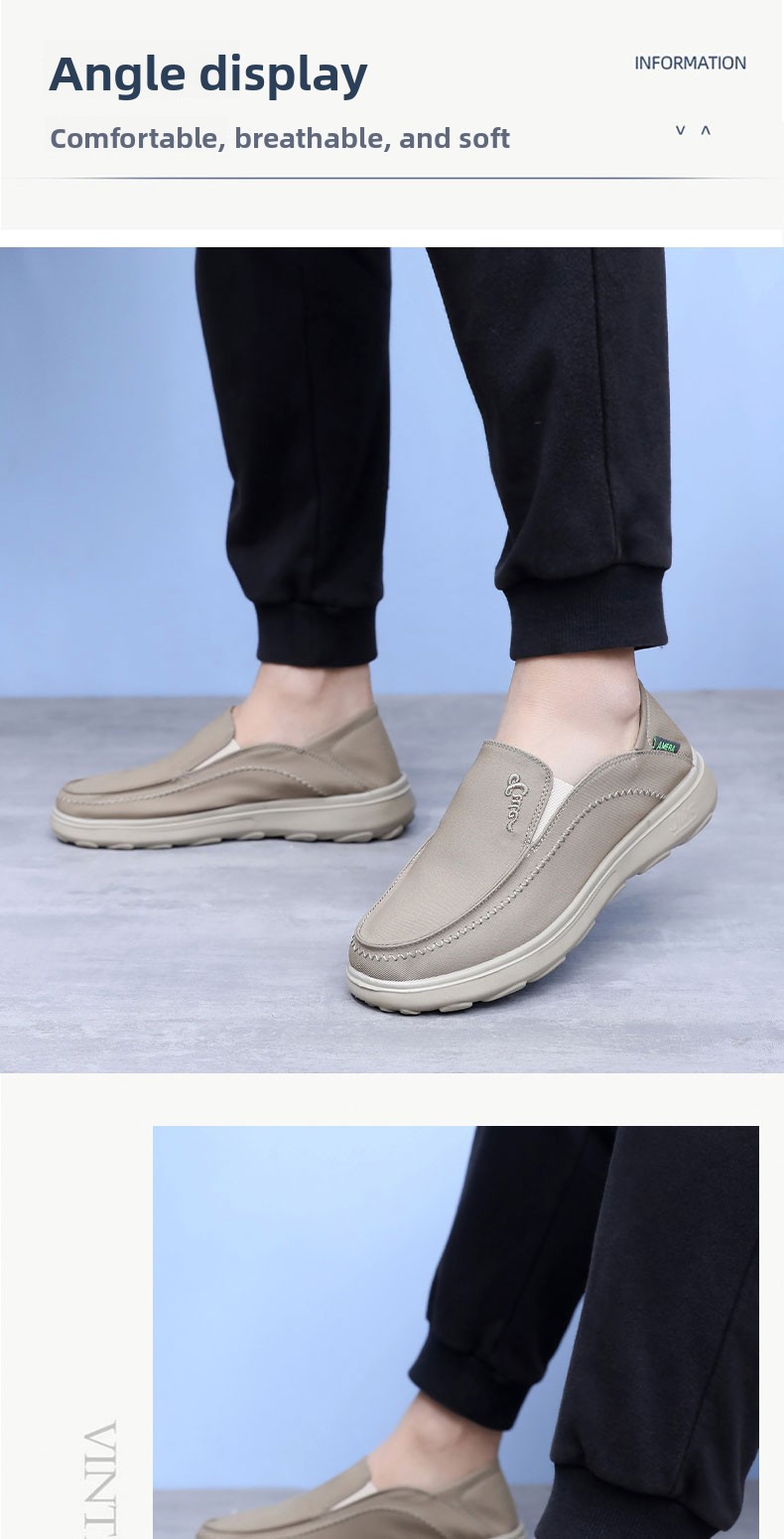 Herren Atmungsaktive Freizeitschuhe Aus Leinen, Bequeme Slipper_voghion.com