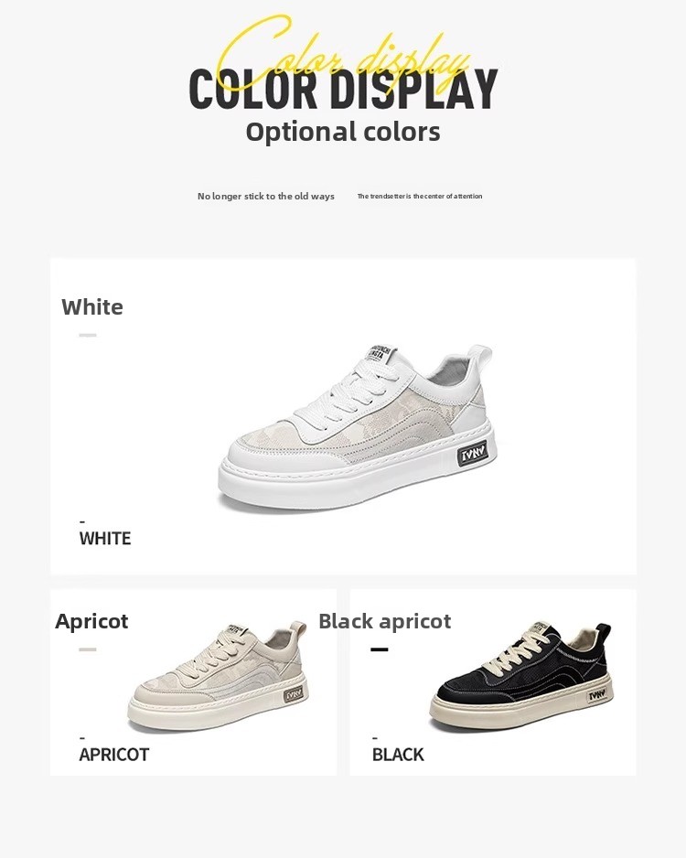 Men's Breathable Black Canvas Sneakers Height Increasing Casual Shoes_voghion.com