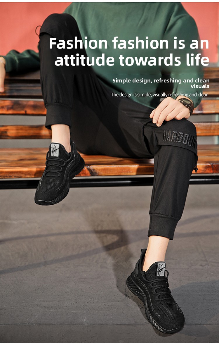 Flyknit Walking Shoes For Men Breathable Summer Mesh Trainers_voghion.com