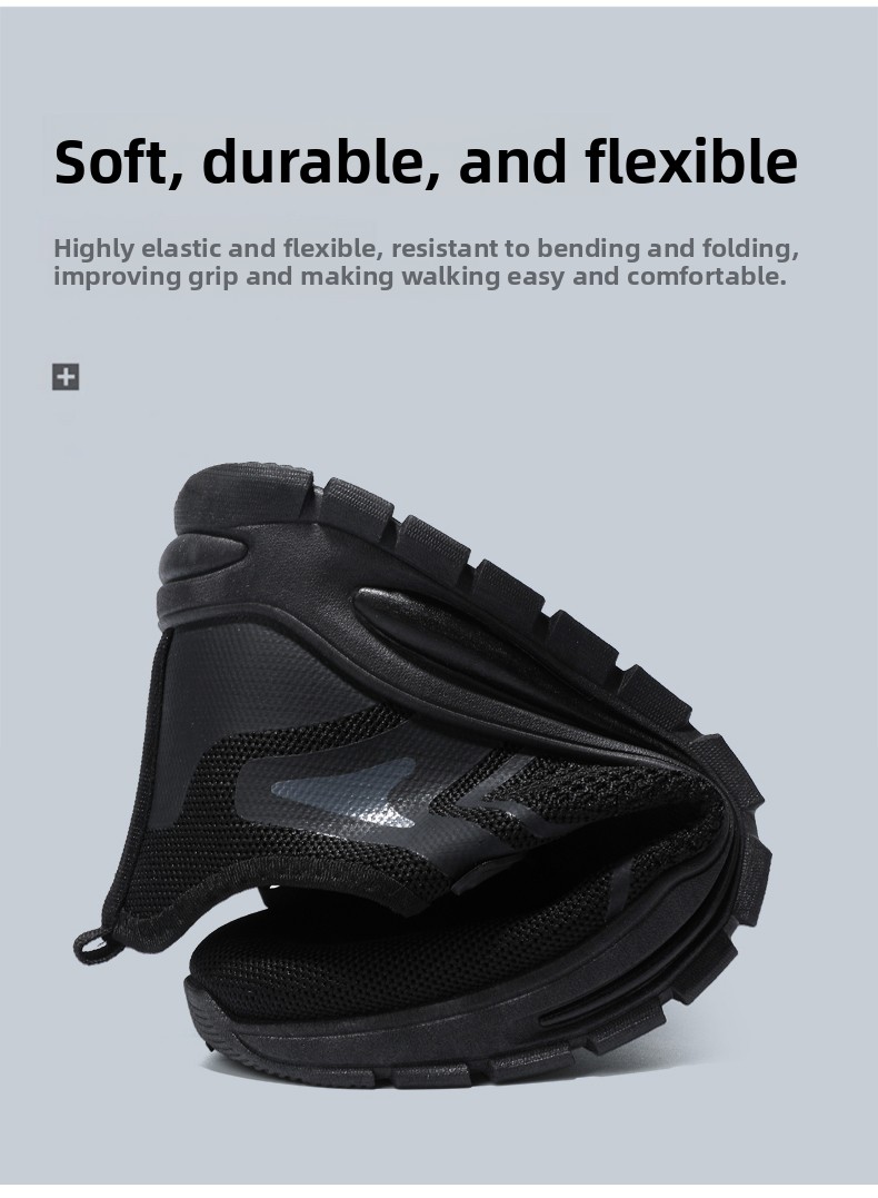 Breathable Black Safety Trainers For Men Non-slip Work Shoes_voghion.com