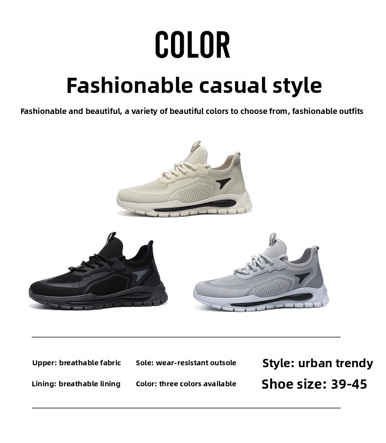 Breathable Black Safety Trainers For Men Non-slip Work Shoes_voghion.com