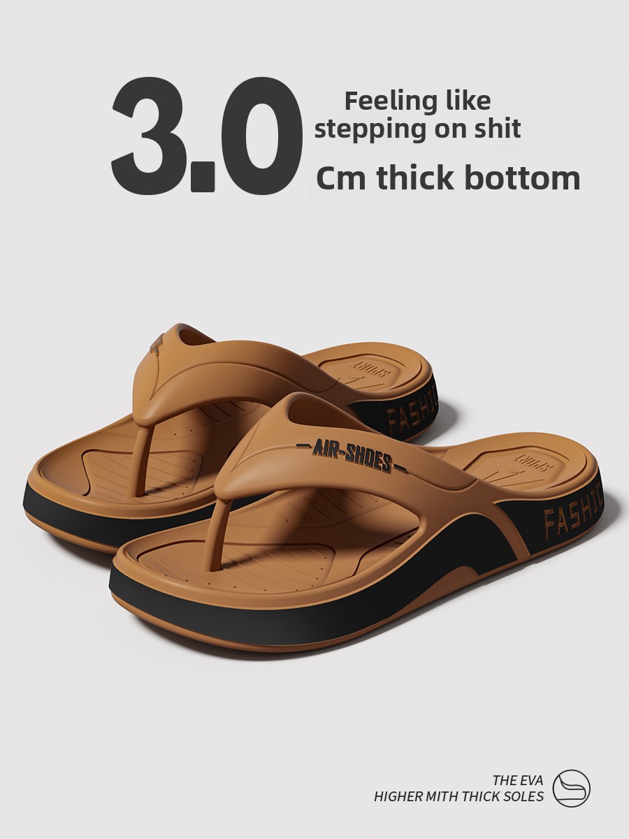 Mn's Summr Flip-Flops With Cushioning, Outdoor War, Non-Slip, Trndy Soft Sol Bach Thong Sandals, Casual And_voghion.com