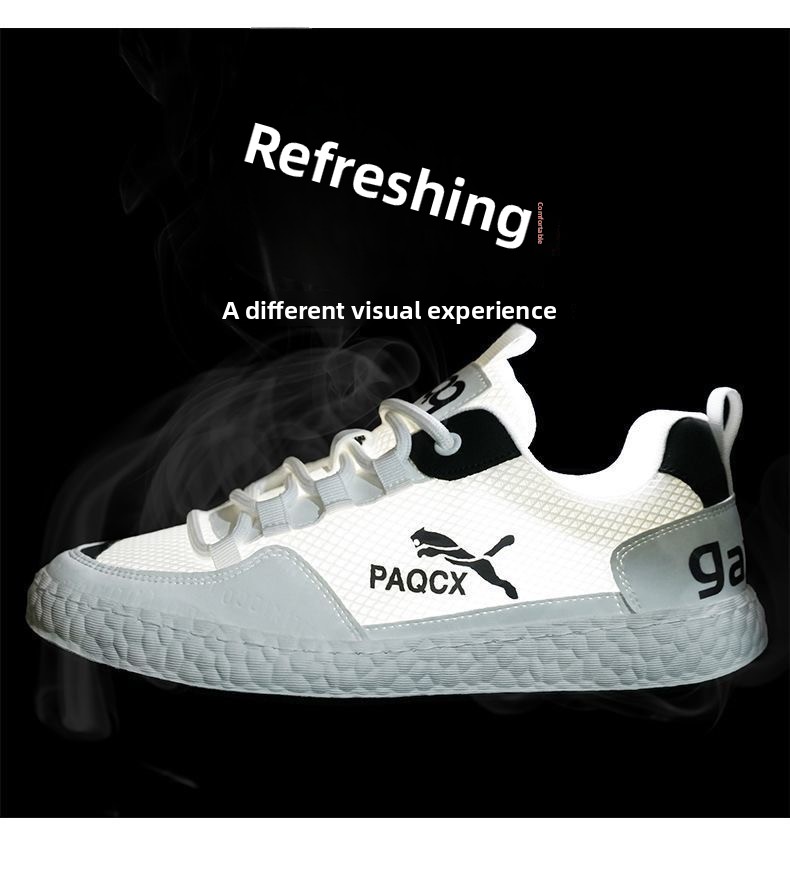 Men's Breathable Mesh Running Shoes Soft Sole Versatile Trainers_voghion.com