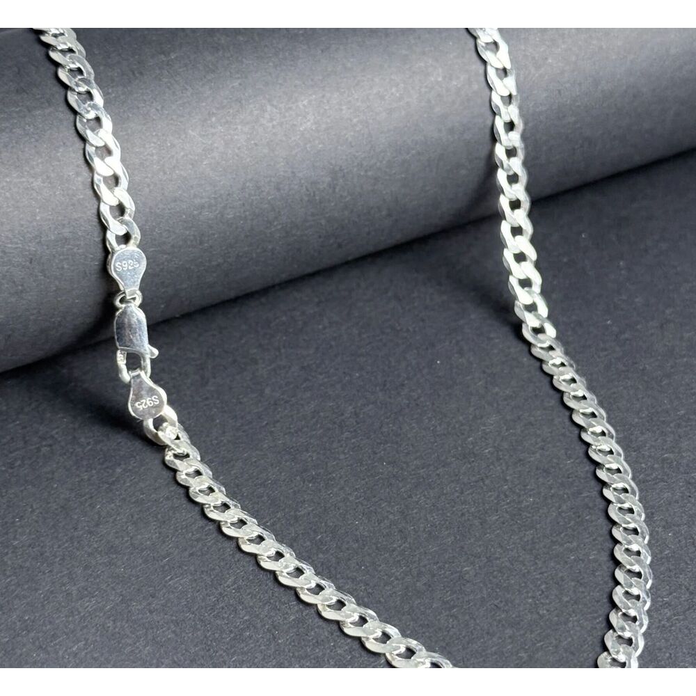 s925 Sterling Silver Accessory For Men, Minimalist Style, High-end Sweater Chain, Hexagonal Side Cuban Chain Necklace_voghion.com