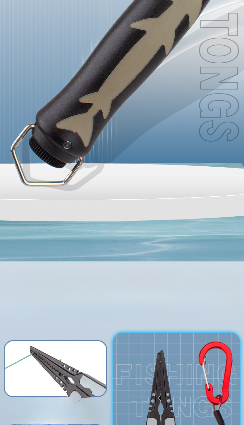 360-degree Rotating Aluminum Alloy With Symmetrical Fish Controller, Hook Extractor, Line Cutter, Fishing Pliers And Multifunctional Road Pliers._desvips.com