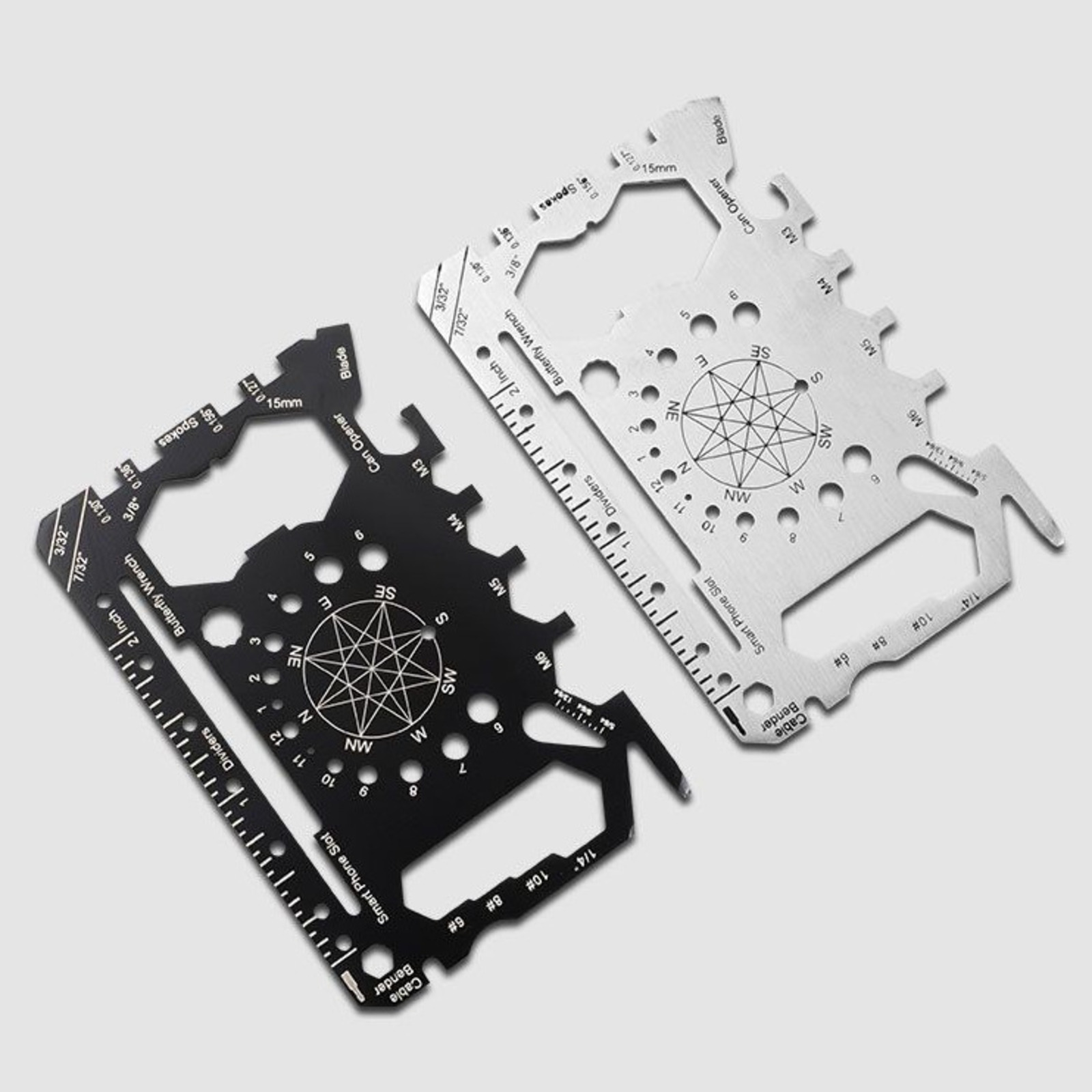 Stainless Steel Outdoor Multifunctional Card Tool Universal Utility_voghion.com