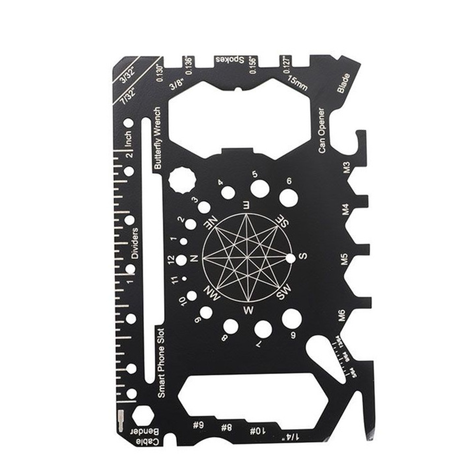 Stainless Steel Outdoor Multifunctional Card Tool Universal Utility_voghion.com