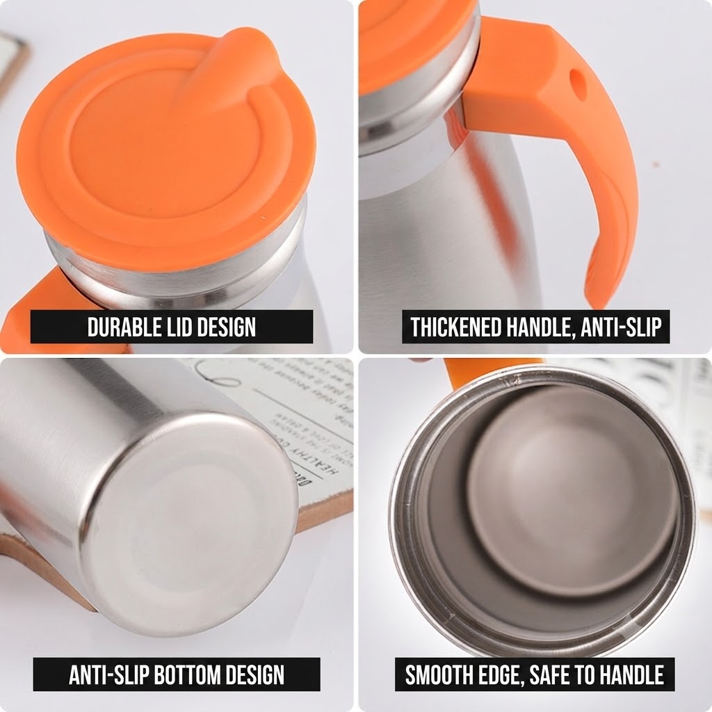Korean Style Stainless Steel 1.1L Pitcher Large Capacity Cold Juice Tea Hotel Restaurant Water Jug_voghion.com