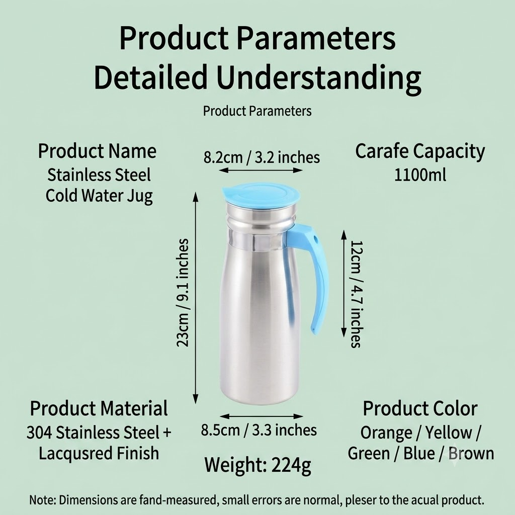Stainless Steel Pitcher Large Capacity Cold Juice And Tea Jug_voghion.com