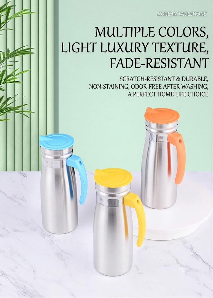 Stainless Steel Pitcher Large Capacity Cold Juice And Tea Jug_voghion.com