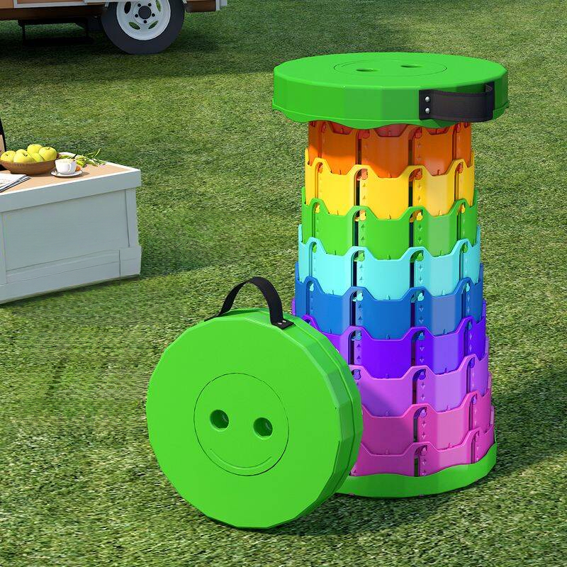 Portable Telescopic Rainbow Travel Fishing Outdoor Ultra-Light Household Retractable Folding Stool_desvips.com