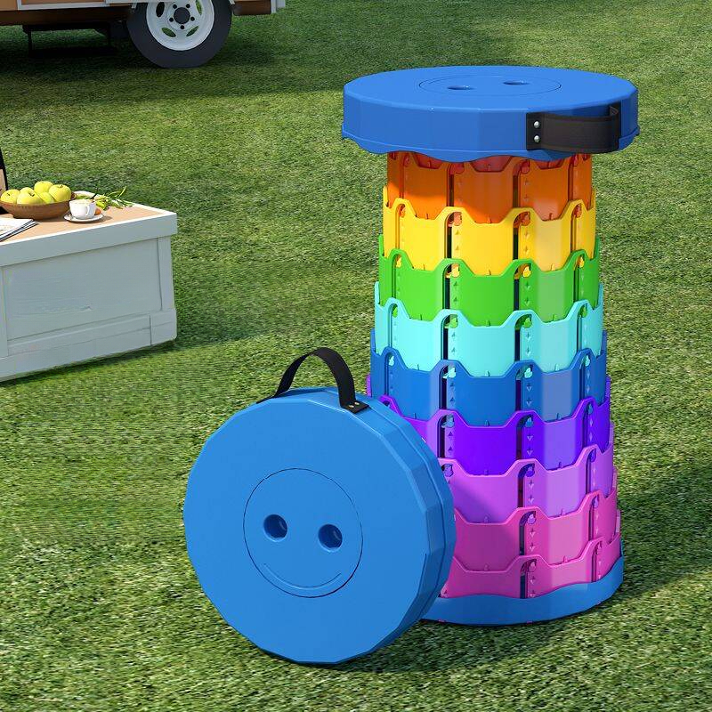 Portable Telescopic Rainbow Travel Fishing Outdoor Ultra-Light Household Retractable Folding Stool_desvips.com